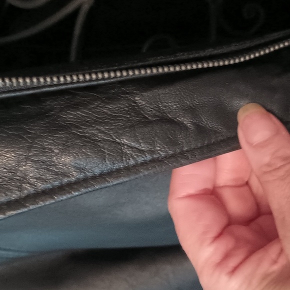 Nwot heavy leather women's coat by Simona extra large black - Picture 5 of 11